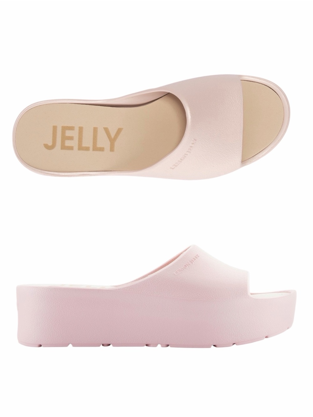 Lemon Jelly – Vegan Platform Slide Sandals – Sunny – Baby Rose Pink – Sz. 38